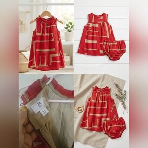 Banana Republic Red and Gold Kids Formal Dress